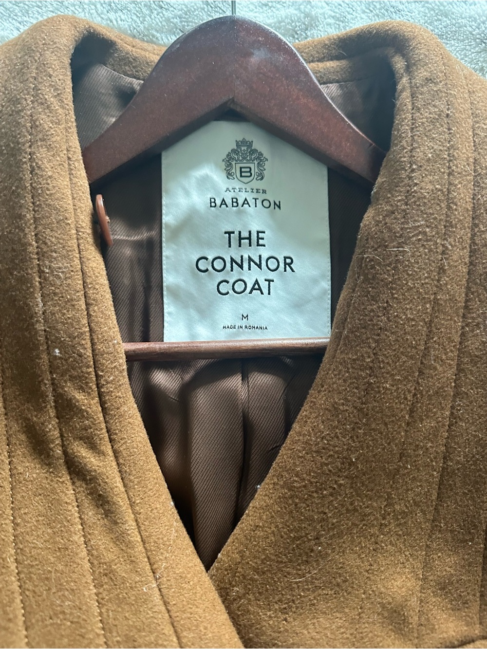 Babaton Brown The Connor Coat - Classic Wool-Blend Pea Coat